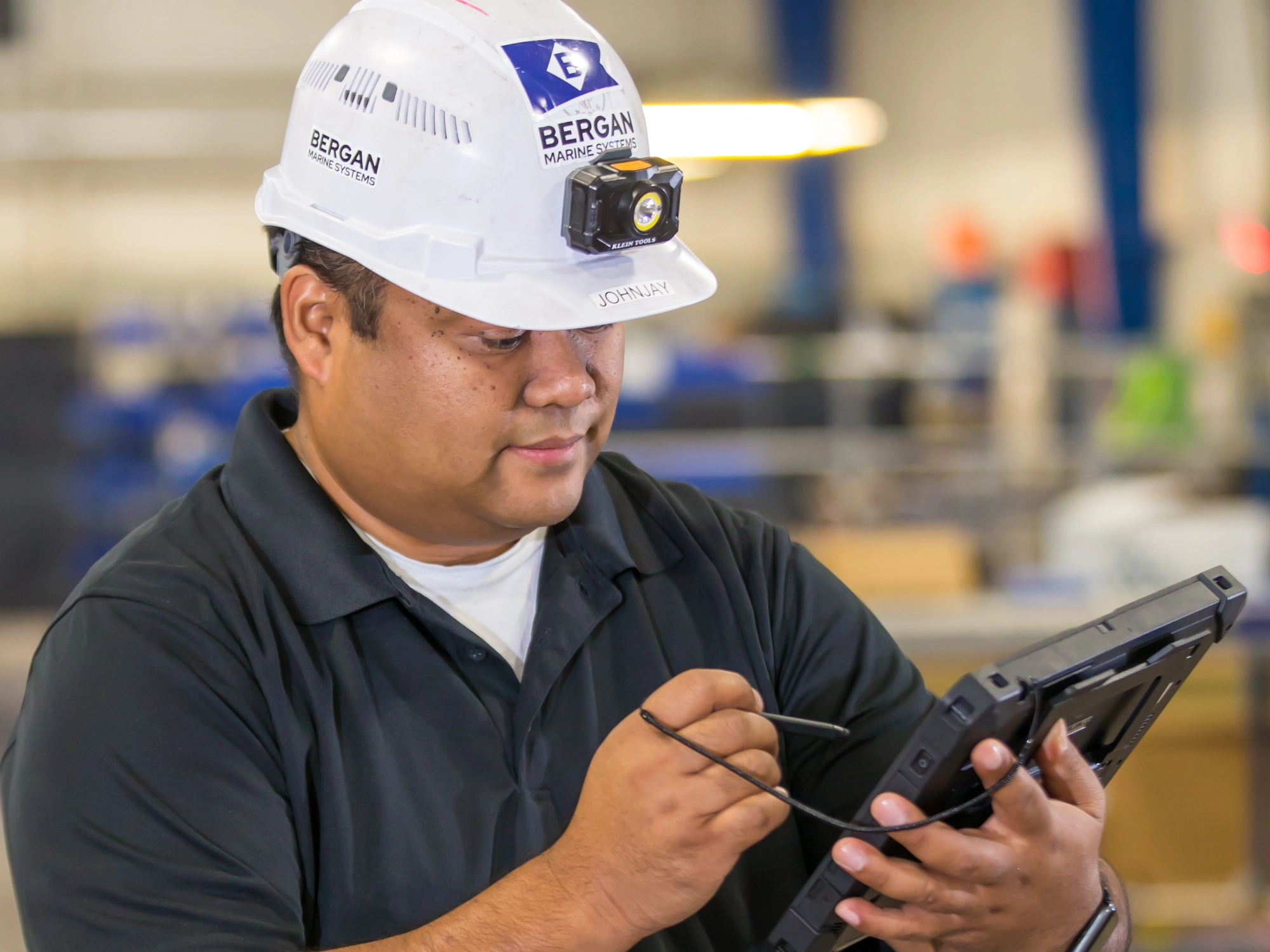 A photo of a Bergan service technician.